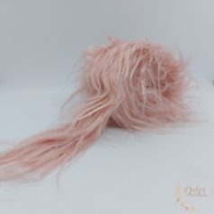 Műszőrme szalag - rózsaszín hosszú szőrű - 4x240 cm