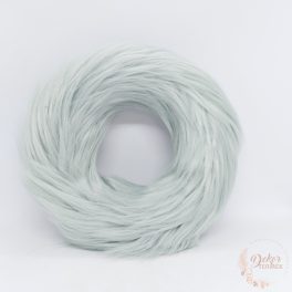 Hosszú szőrű szőrmés koszorú alap - 20 cm - menta