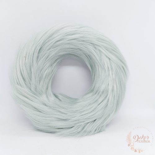 Hosszú szőrű szőrmés koszorú alap - 20 cm - menta