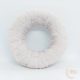 Szőrmés koszorú alap - halvány lila - 20 cm