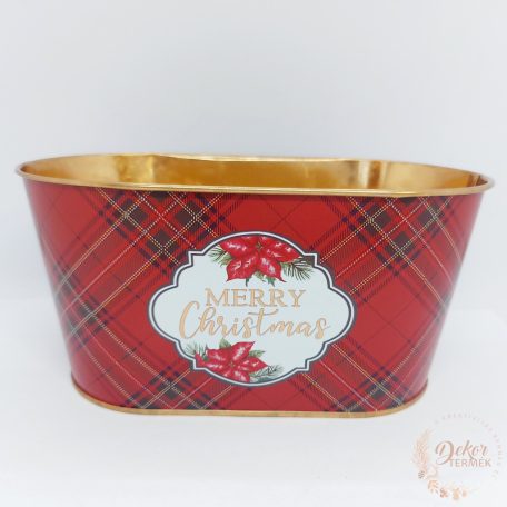 Karácsonyi bádog kaspó