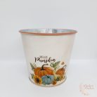 Tök mintás bádog kaspó - kerek