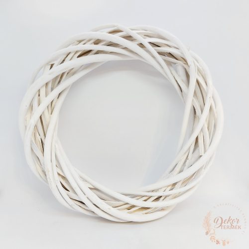 Vessző koszorú - 25 cm - fehér
