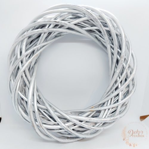 Vessző koszorú - 30 cm - ezüst