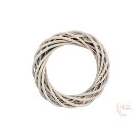 Vessző koszorú - 20 cm - szürke