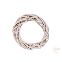 Vessző koszorú - 20 cm - pasztell rózsa