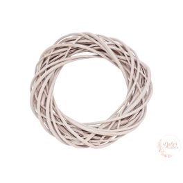 Vessző koszorú - 25 cm - pasztell rózsa