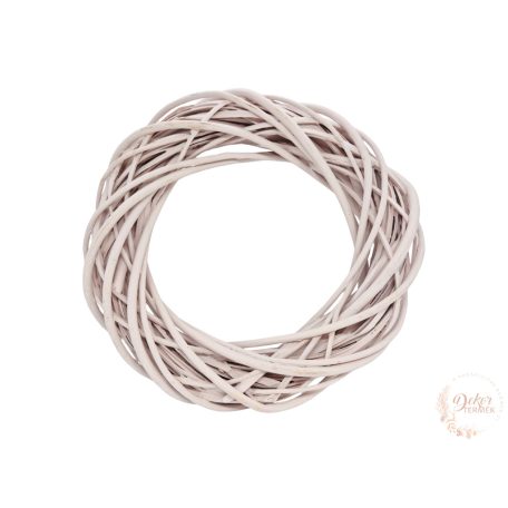 Vessző koszorú - 25 cm - pasztell rózsa
