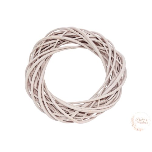 Vessző koszorú - 25 cm - pasztell rózsa