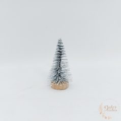 Dekor fenyőfa - hamvas - 6 cm