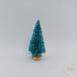Dekor fenyőfa - élénk zöld - 8 cm