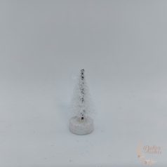 Dekor fenyőfa - havas fehér - 5 cm