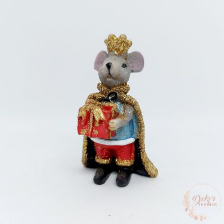 Egér figura koronával
