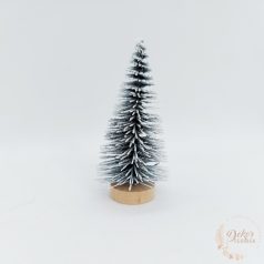 Dekor fenyőfa - hamvas - 8 cm