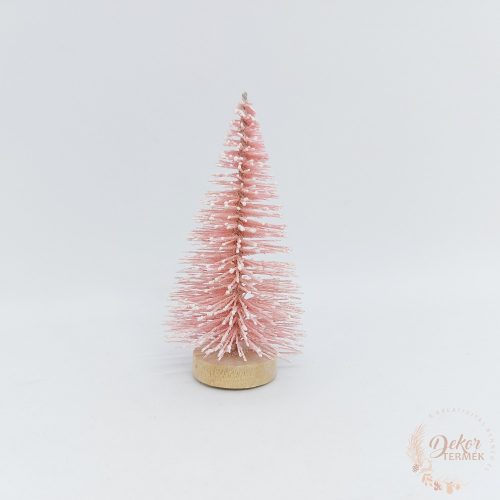 Dekor fenyőfa - rózsaszín - 8 cm