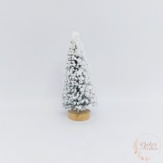 Dekor fenyőfa - havas - 10 cm 