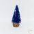 Dekor fenyőfa - csillámos királykék - 10 cm