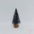 Dekor fenyőfa - csillámos antracit - 10 cm
