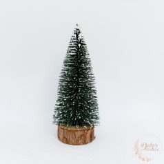 Dekor fenyőfa - sötétzöld - 15 cm