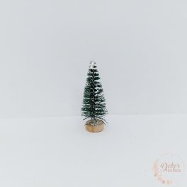 Dekor fenyőfa - zöld - 6 cm