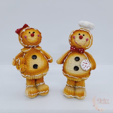 Mézeskalács figura piros masnival