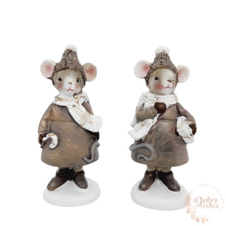 Egér figura - szürke sapkás