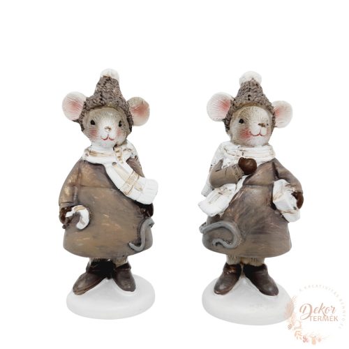 Egér figura - szürke sapkás