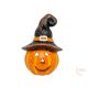 Tök formájú halloween mécsestartó