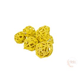 Vessző labda - 3 cm - falfestékes sárga