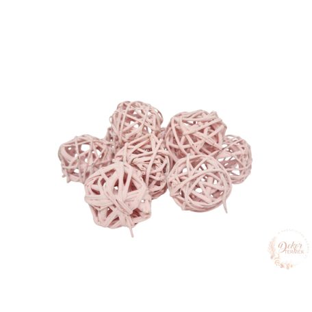 Vessző labda - 3 cm - falfestékes rózsaszín
