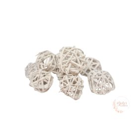 Vessző labda - 3 cm - falfestékes fehér