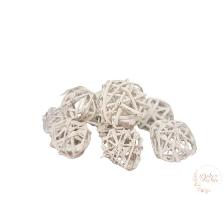 Vessző labda - 3 cm - falfestékes fehér