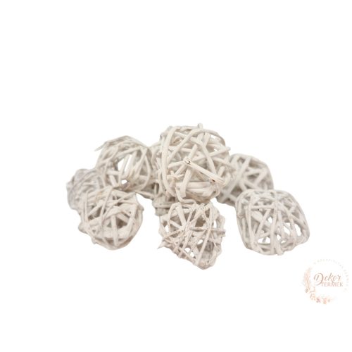Vessző labda - 3 cm - falfestékes fehér