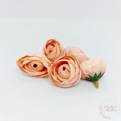 Boglárka selyem virágfej - 3 cm - lazac