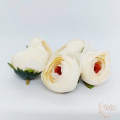 Boglárka selyem virágfej - 4,5 cm - ivory