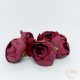 Boglárka selyem virágfej - 4,5 cm - bordó