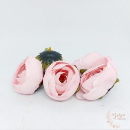 Boglárka selyem virágfej - 4,5 cm - rózsaszín