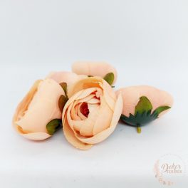 Boglárka selyem virágfej - 4,5 cm - lazac