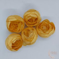 Boglárka selyem virágfej - 6 cm - sárga