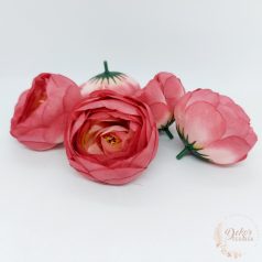 Boglárka selyem virágfej - 6 cm - ciklámen