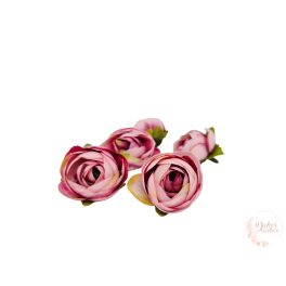Boglárka virágfej - 3 cm - cirmos lila