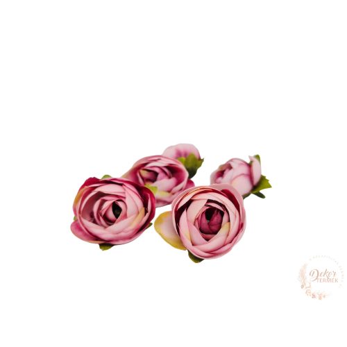Boglárka virágfej - 3 cm - cirmos lila
