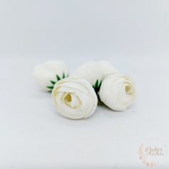 Boglárka selyem virágfej - 3 cm - krém
