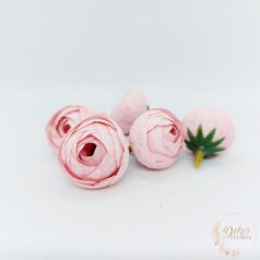 Boglárka selyem virágfej - 3 cm - rózsaszín