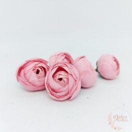 Boglárka selyem virágfej - 3 cm - rózsaszín