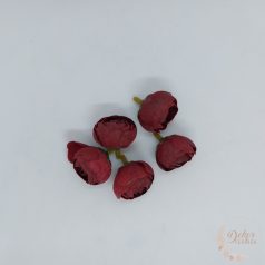 Boglárka selyem virágfej - 3 cm - bordó