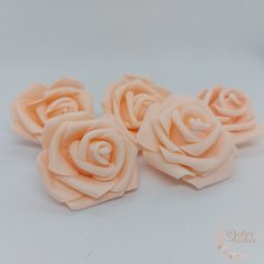 Polyfoam rózsa - 6 cm - világos barack