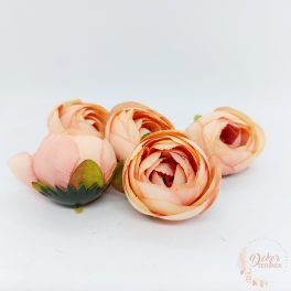 Boglárka virágfej - 4,5 cm - sötét barack