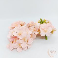 Hortenzia virágfej - 7 cm - halvány rózsaszín