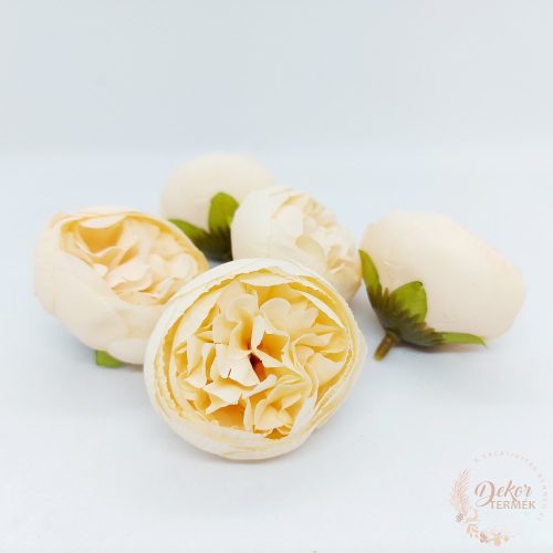 Peony virágfej - 5 cm - világos barack
